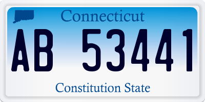 CT license plate AB53441