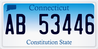 CT license plate AB53446