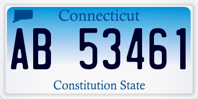 CT license plate AB53461