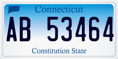 CT license plate AB53464