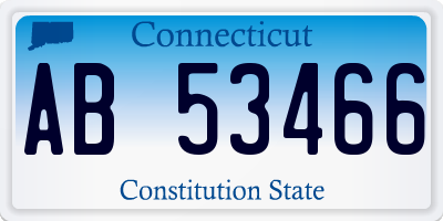 CT license plate AB53466