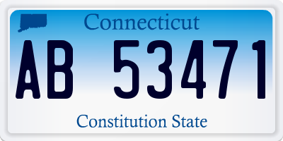 CT license plate AB53471