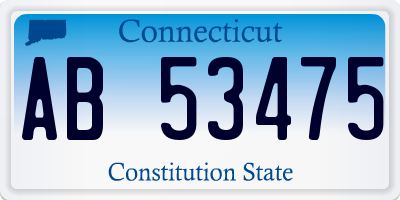 CT license plate AB53475