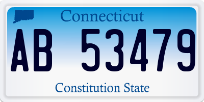 CT license plate AB53479
