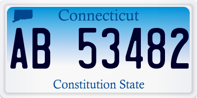 CT license plate AB53482