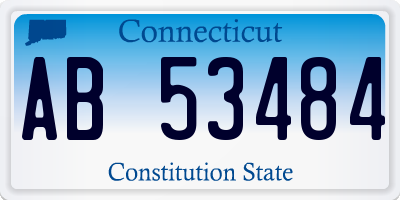 CT license plate AB53484