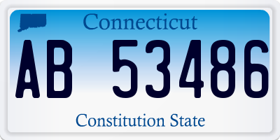 CT license plate AB53486