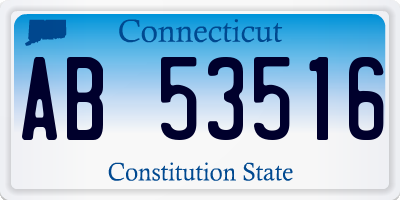 CT license plate AB53516