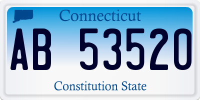 CT license plate AB53520