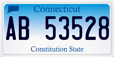 CT license plate AB53528