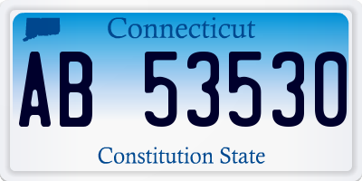 CT license plate AB53530