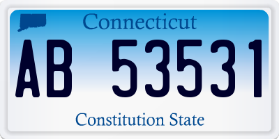 CT license plate AB53531