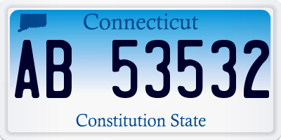 CT license plate AB53532