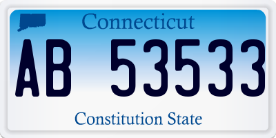 CT license plate AB53533