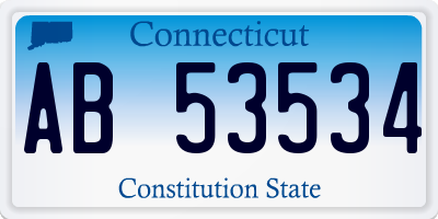 CT license plate AB53534