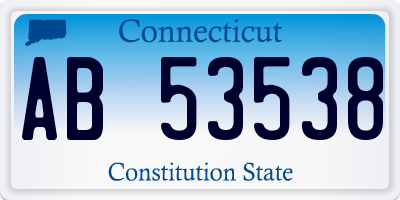 CT license plate AB53538