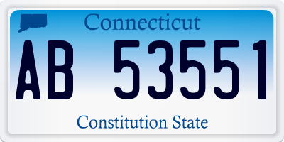 CT license plate AB53551