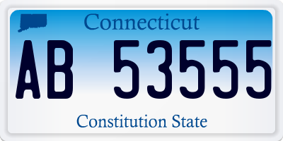 CT license plate AB53555