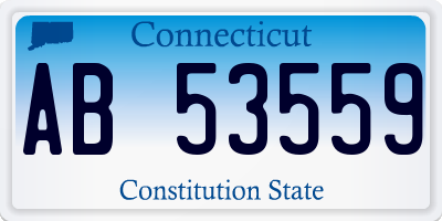 CT license plate AB53559