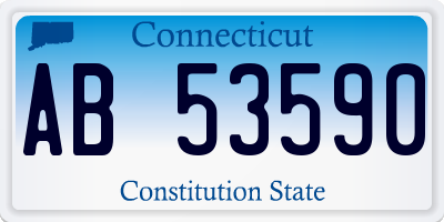 CT license plate AB53590