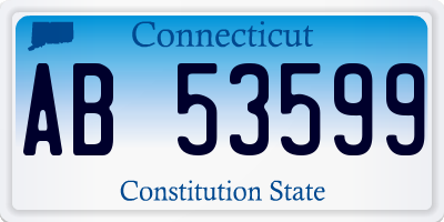 CT license plate AB53599