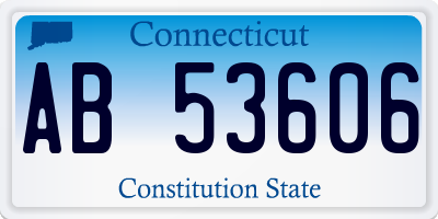 CT license plate AB53606