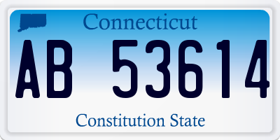 CT license plate AB53614