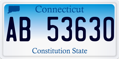 CT license plate AB53630