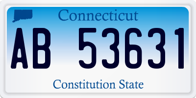 CT license plate AB53631