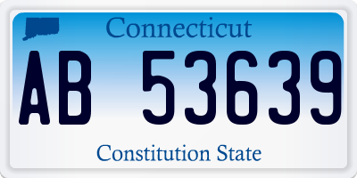 CT license plate AB53639