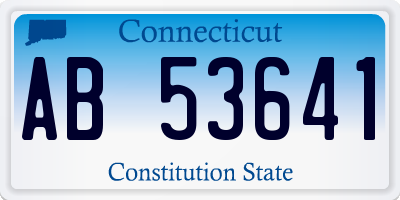 CT license plate AB53641