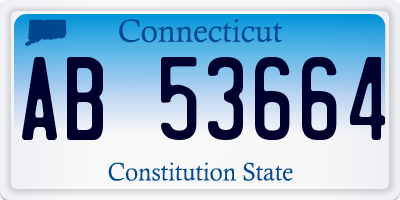 CT license plate AB53664