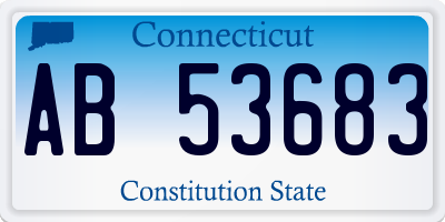 CT license plate AB53683