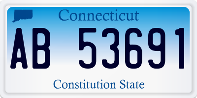 CT license plate AB53691