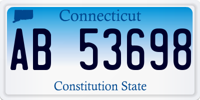 CT license plate AB53698