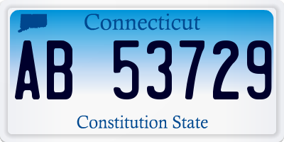 CT license plate AB53729