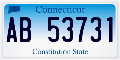 CT license plate AB53731