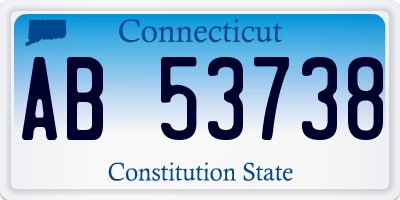 CT license plate AB53738