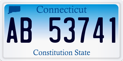 CT license plate AB53741