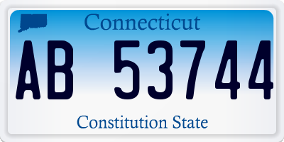 CT license plate AB53744