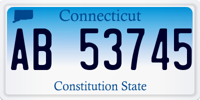 CT license plate AB53745