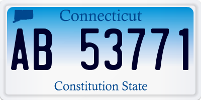 CT license plate AB53771