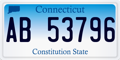 CT license plate AB53796