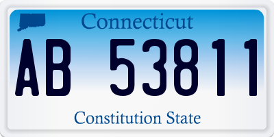 CT license plate AB53811