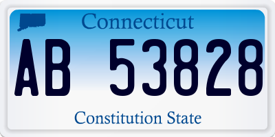 CT license plate AB53828
