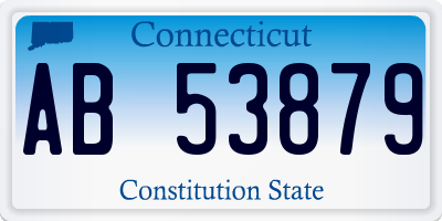 CT license plate AB53879