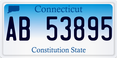 CT license plate AB53895