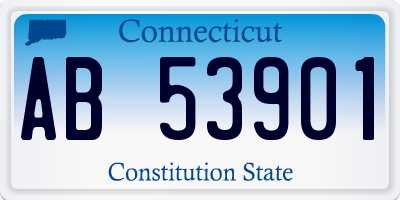 CT license plate AB53901