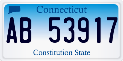 CT license plate AB53917