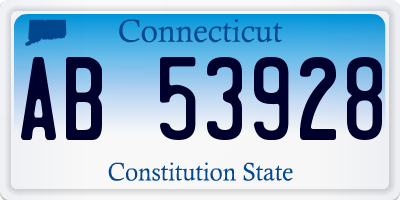 CT license plate AB53928